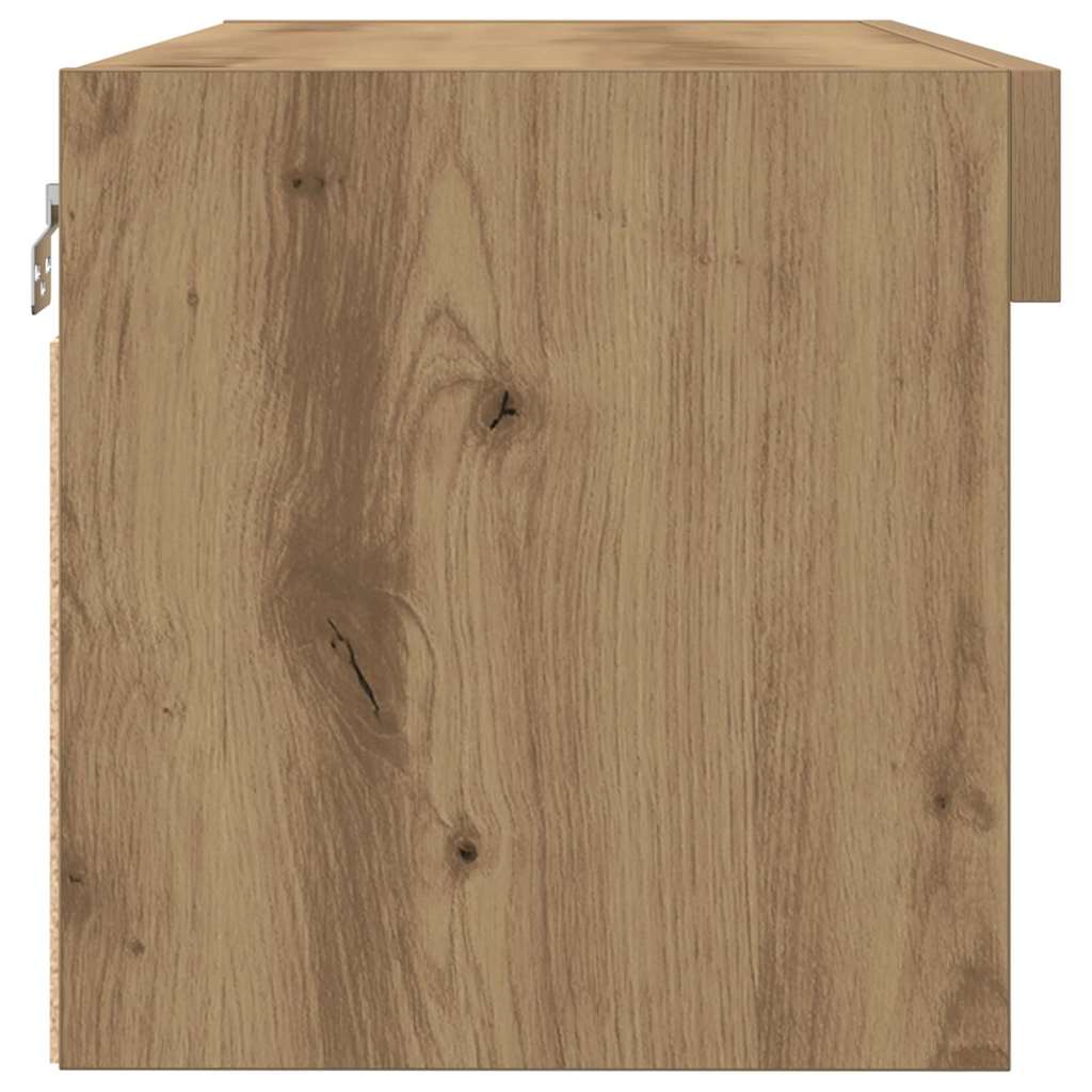 Meuble TV chêne artisanal 80 x 30 x 30 cm Bois d'ingénierie - XIOS