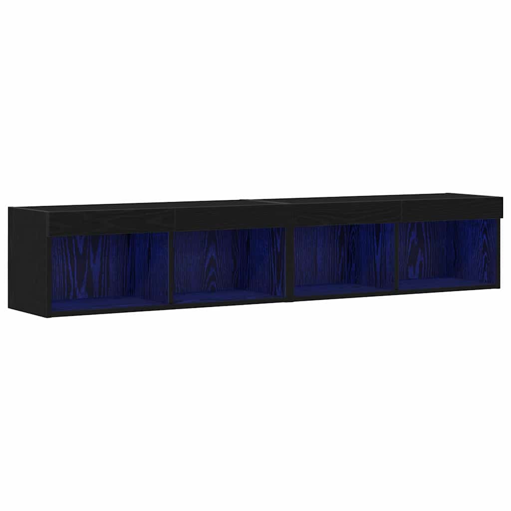 Meuble TV 2 pcs Chêne noir 80 x 30 x 30 cm Bois d'ingénierie - XIOS