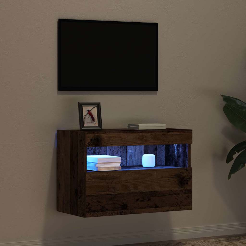 Meuble TV mural Bois ancien 60 x 30 x 40 cm Bois d'ingénierie - XIOS