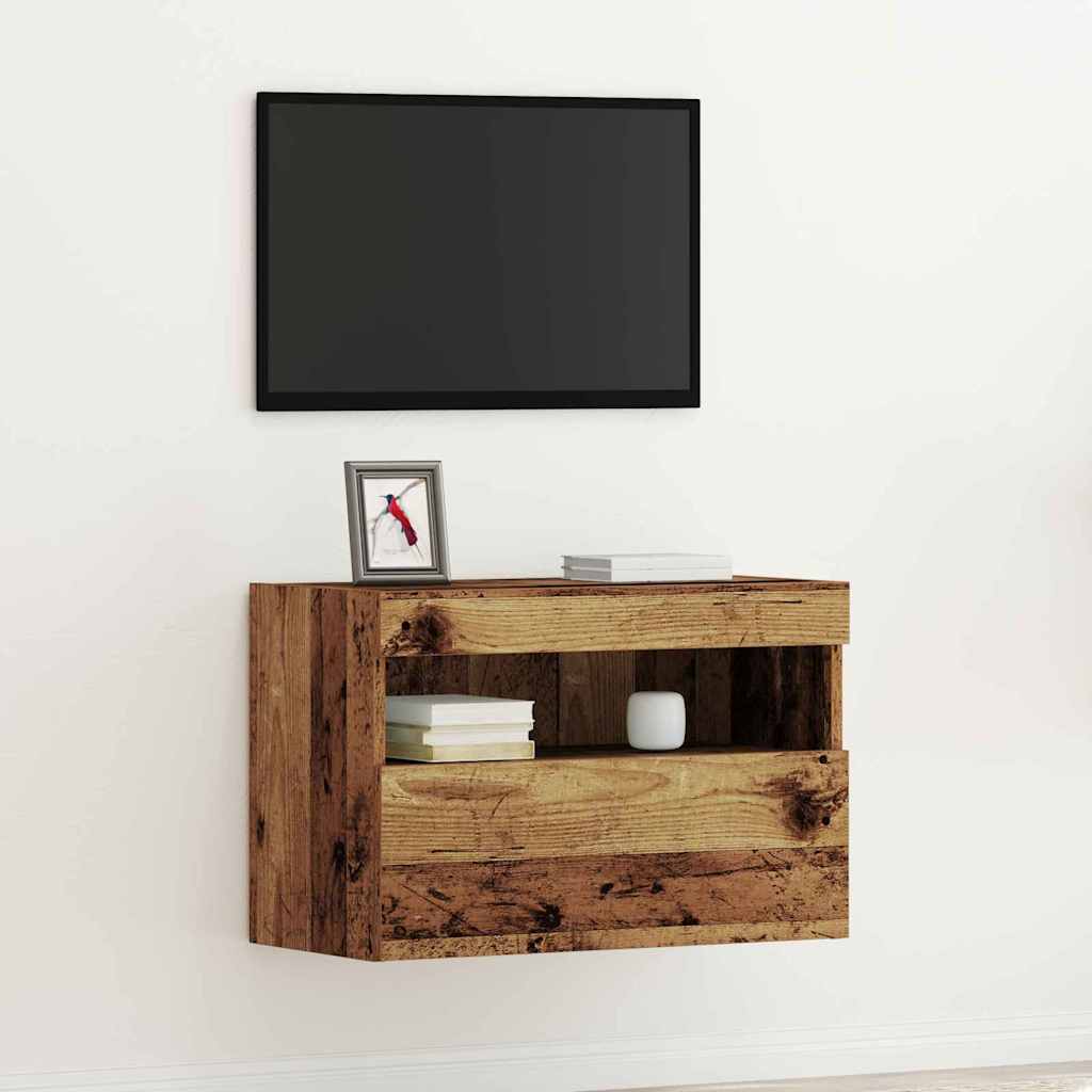 Meuble TV mural Bois ancien 60 x 30 x 40 cm Bois d'ingénierie - XIOS