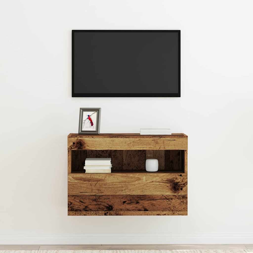 Meuble TV mural Bois ancien 60 x 30 x 40 cm Bois d'ingénierie - XIOS