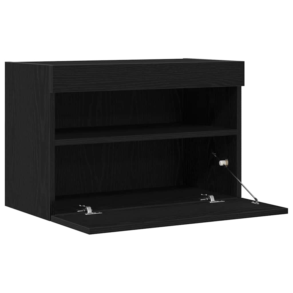 Meuble TV mural Chêne noir 60 x 30 x 40 cm Bois d'ingénierie - XIOS