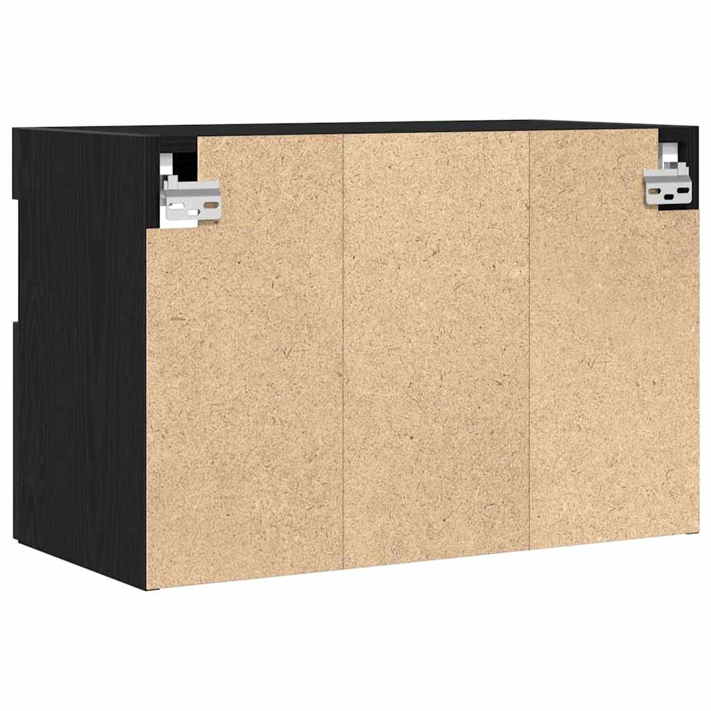 Meuble TV mural Chêne noir 60 x 30 x 40 cm Bois d'ingénierie - XIOS