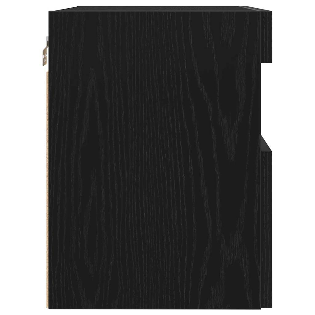 Meuble TV mural Chêne noir 60 x 30 x 40 cm Bois d'ingénierie - XIOS