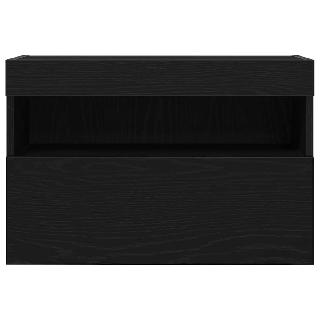 Meuble TV mural Chêne noir 60 x 30 x 40 cm Bois d'ingénierie - XIOS