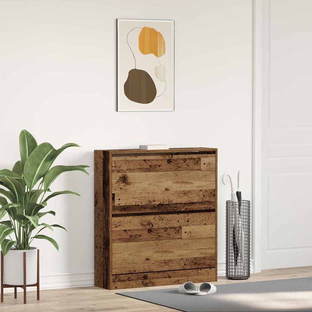 Armoire à chaussures avec porte Bois ancien 80 x 21 x 87.5 cm - XIOS