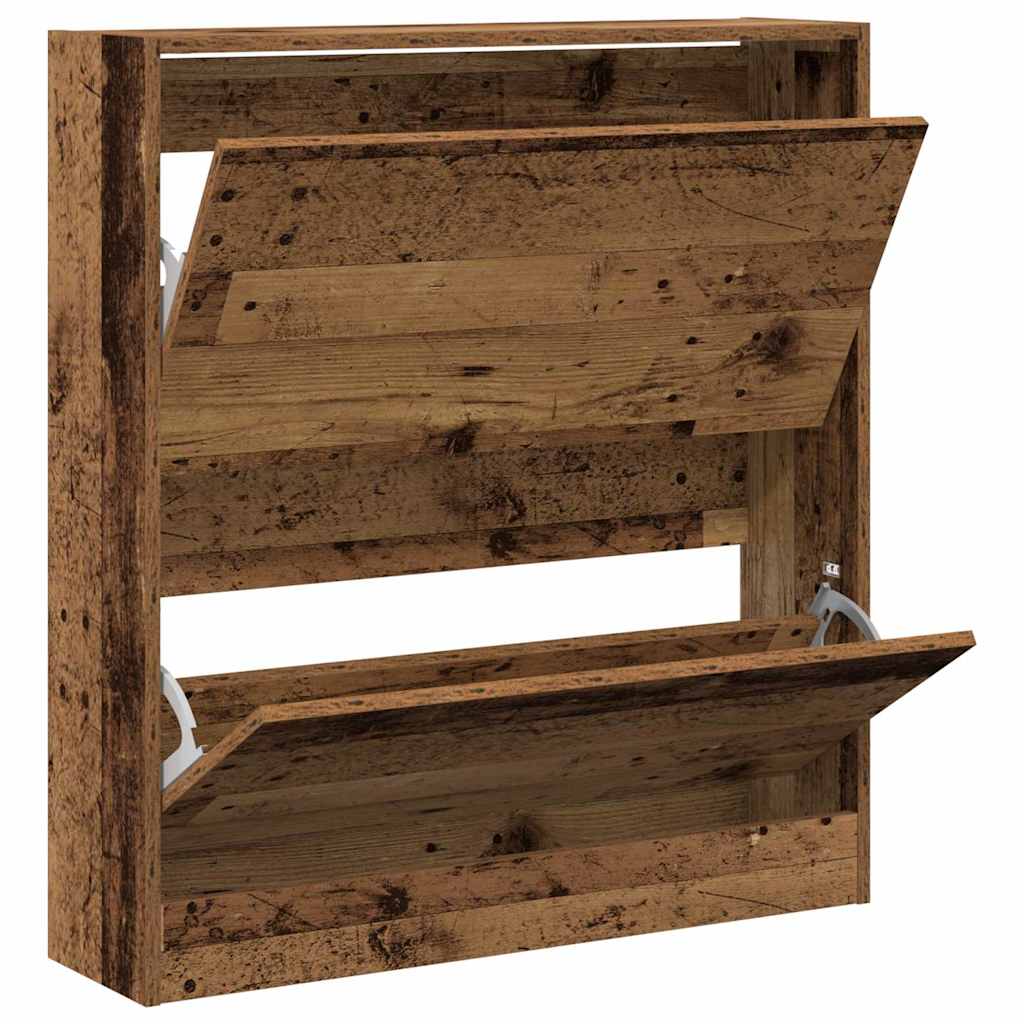 Armoire à chaussures avec porte Bois ancien 80 x 21 x 87.5 cm - XIOS