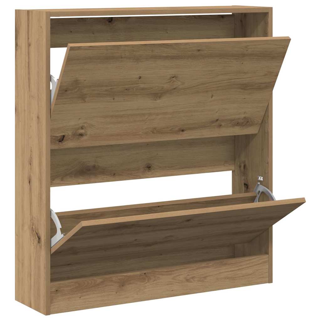 Armoire à chaussures avec stockage Chêne fumé 80 x 21 x 87.5 cm - XIOS