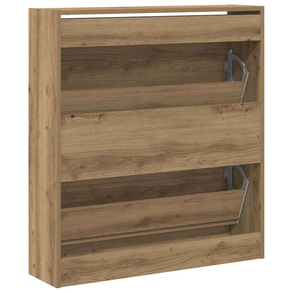 Armoire à chaussures avec stockage Chêne fumé 80 x 21 x 87.5 cm - XIOS