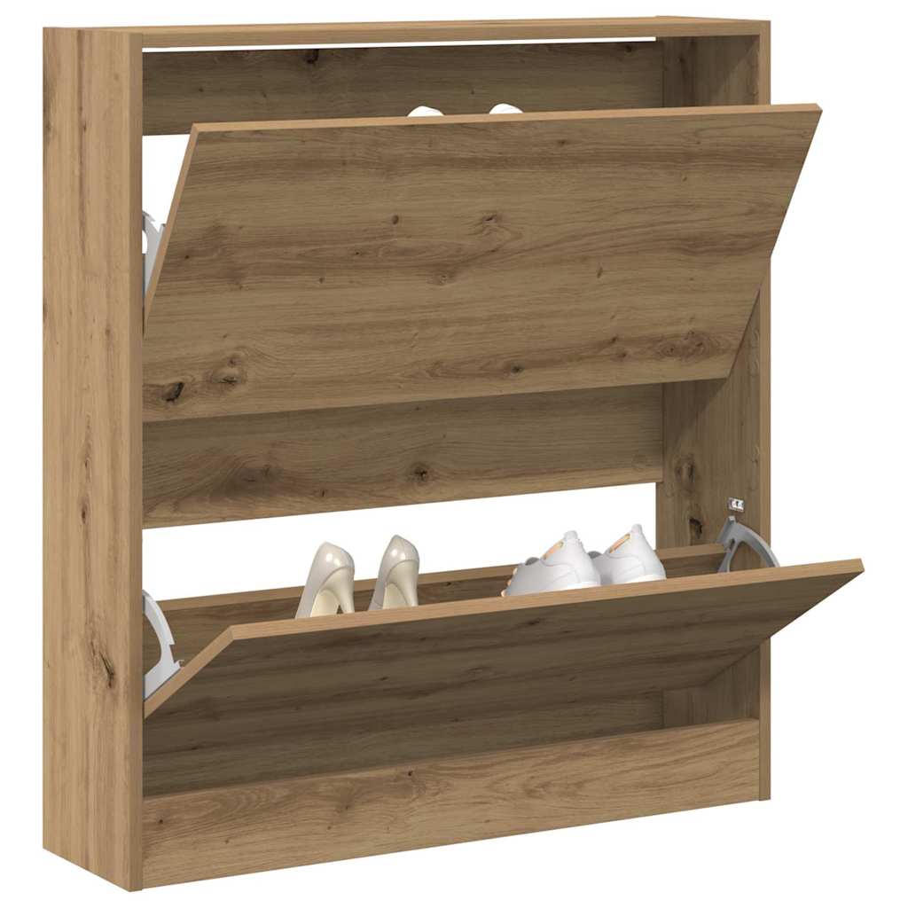 Armoire à chaussures avec stockage Chêne fumé 80 x 21 x 87.5 cm - XIOS