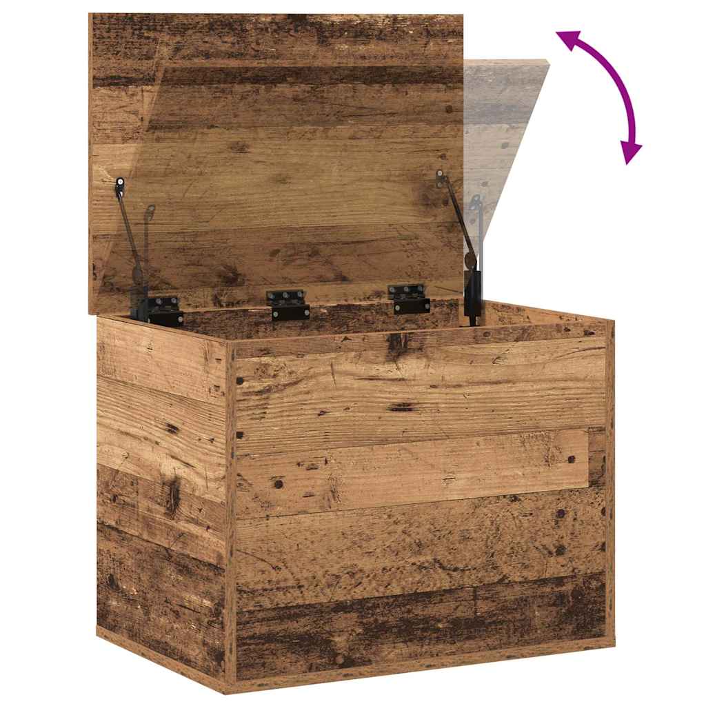 Boîte de Rangement avec stockage Bois ancien 60 x 42 x 46 cm - XIOS
