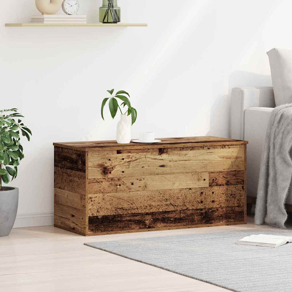 Boîte de Rangement avec stockage Bois ancien 100 x 42 x 46 cm - XIOS