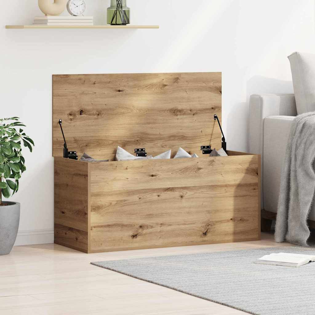 Boîte de Rangement chêne artisanal 100 x 42 x 46 cm - XIOS