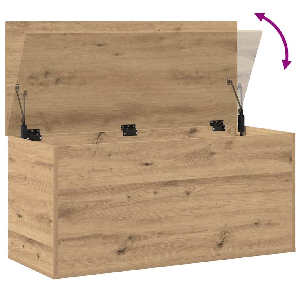 Boîte de Rangement chêne artisanal 100 x 42 x 46 cm - XIOS