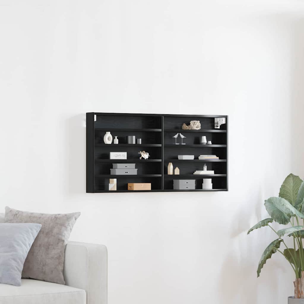 Vitrine Chêne noir 100 x 8,5 x 50 cm Bois d'ingénierie - XIOS