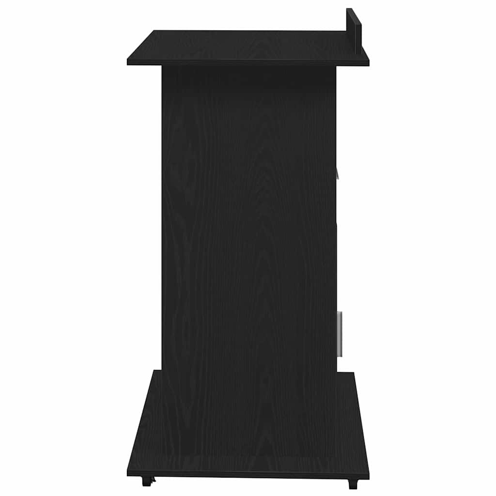 Podium avec roue Chêne noir 55 x 55 x 107 cm Bois d'ingénierie - XIOS