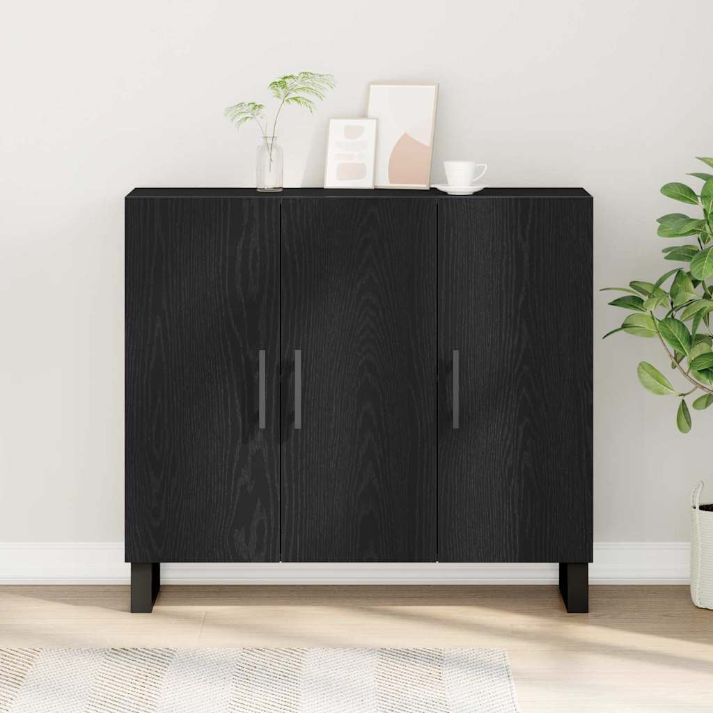 Buffet Chêne noir 90 x 34 x 80 cm Bois d'ingénierie - XIOS