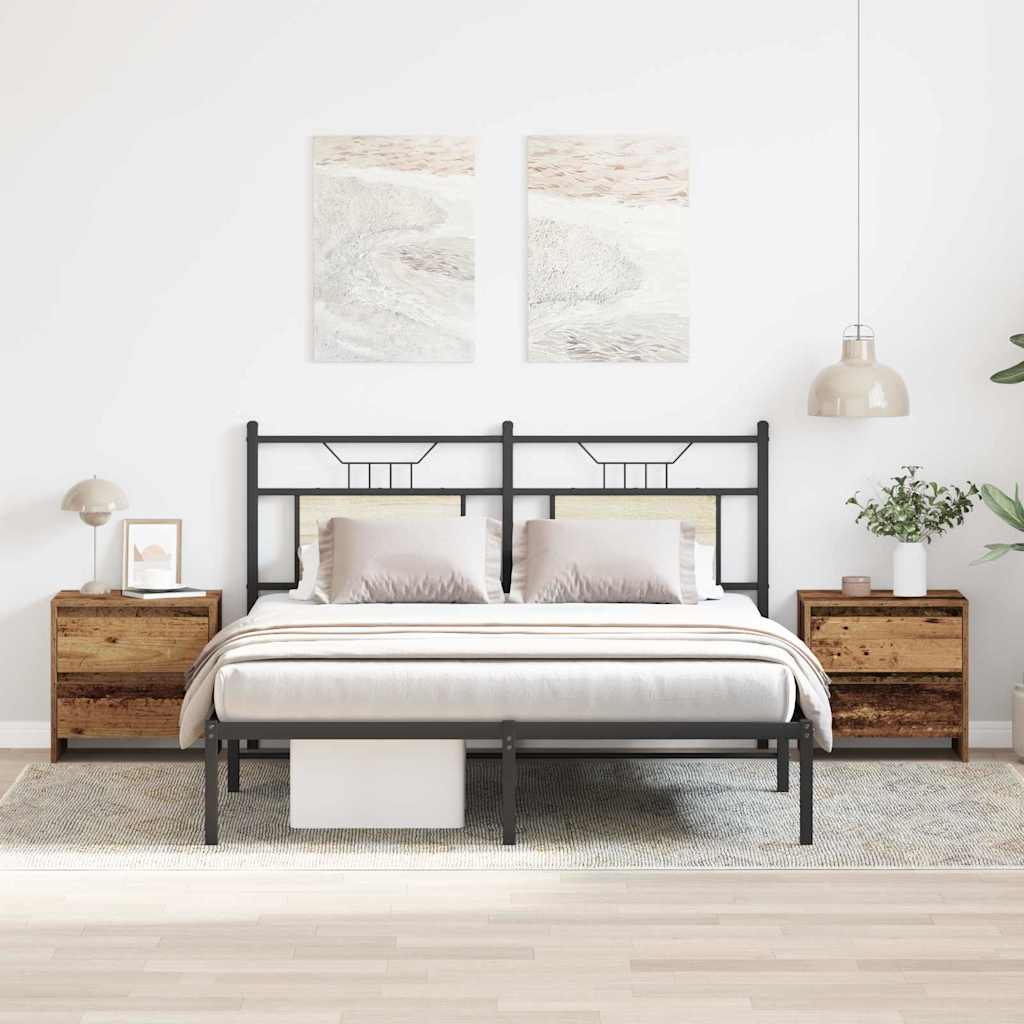 Cabinet de chevet 2 pcs Bois ancien 45 x 34 x 44.5 cm