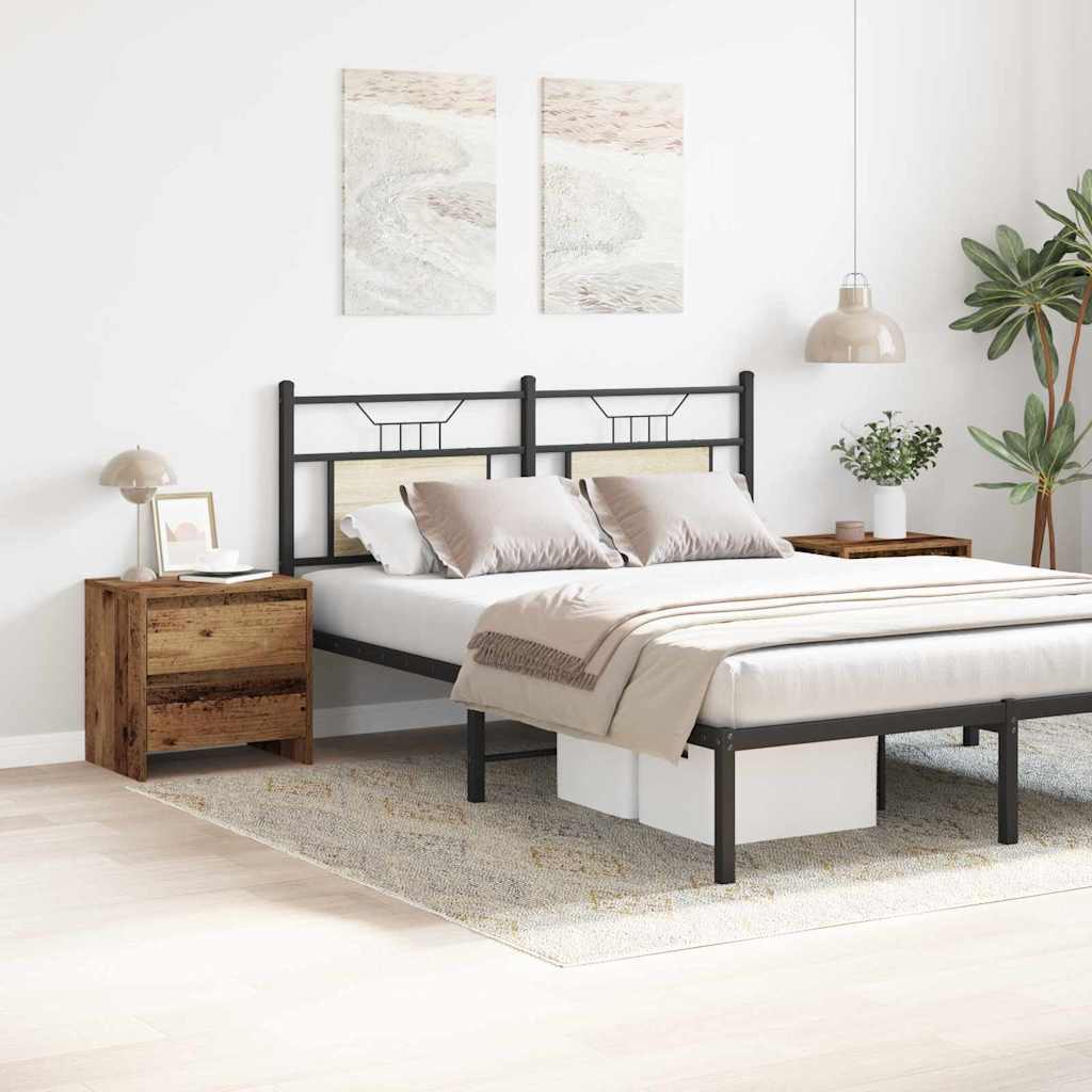 Cabinet de chevet 2 pcs Bois ancien 45 x 34 x 44.5 cm