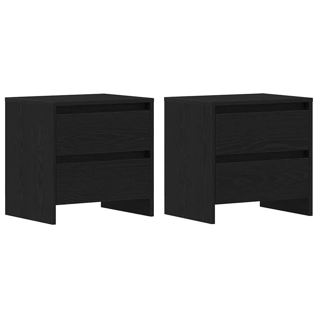 Cabinet de chevet 2 pcs Chêne noir 45 x 34 x 44.5 cm