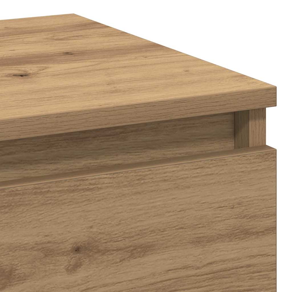 Cabinet de chevet avec tiroir chêne artisanal 40 x 35 x 70 cm - XIOS