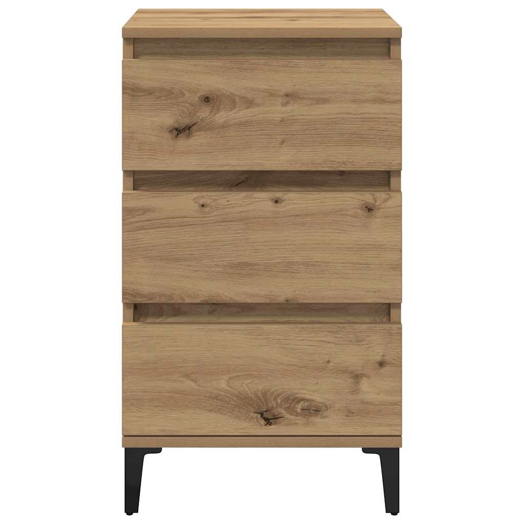 Cabinet de chevet avec tiroir chêne artisanal 40 x 35 x 70 cm - XIOS