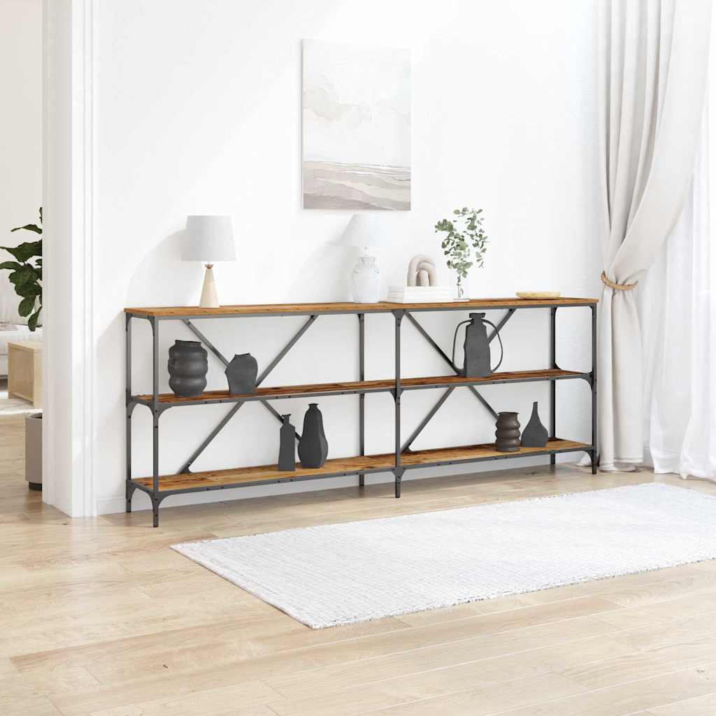 Table console avec étagère Autre Bois Ancien 180 x 30 x 75 cm - XIOS