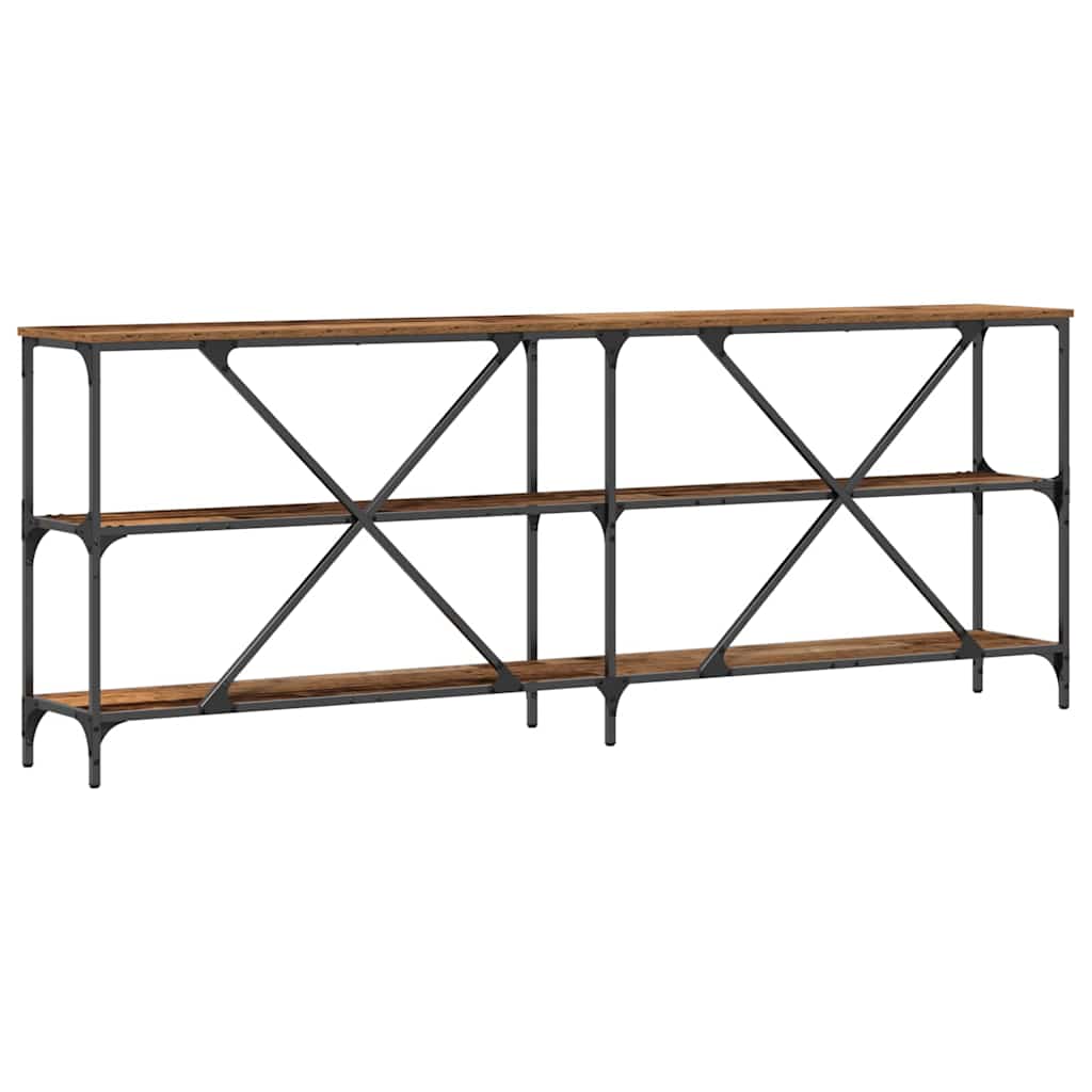 Table console avec étagère Autre Bois Ancien 180 x 30 x 75 cm - XIOS