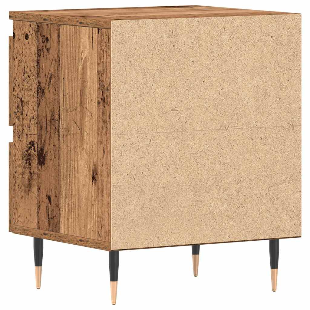 Cabinet de chevet avec tiroir 2 pcs Bois ancien 40 x 35 x 50 cm - XIOS