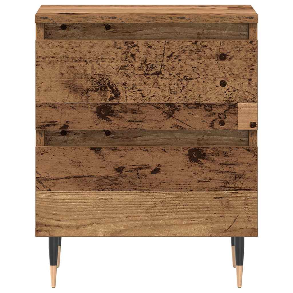 Cabinet de chevet avec tiroir 2 pcs Bois ancien 40 x 35 x 50 cm - XIOS