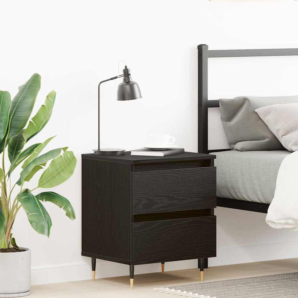 Cabinet de chevet Chêne noir 40 x 35 x 50 cm Bois d'ingénierie - XIOS