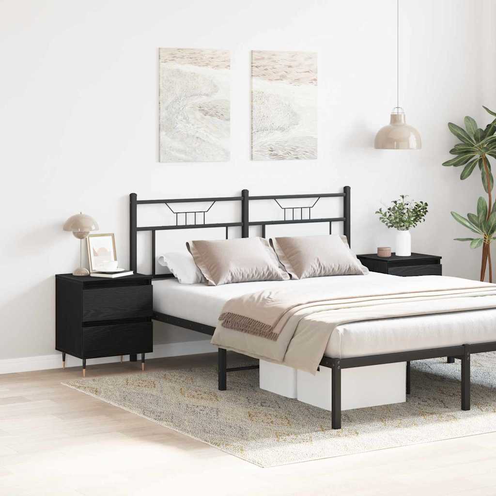 Cabinet de chevet avec tiroir 2 pcs Chêne noir 40 x 35 x 50 cm - XIOS