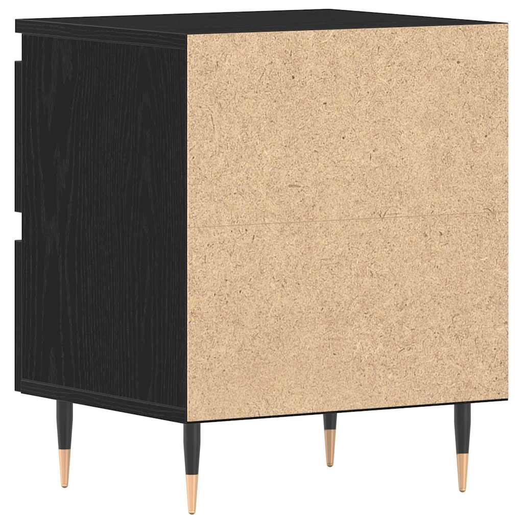 Cabinet de chevet avec tiroir 2 pcs Chêne noir 40 x 35 x 50 cm - XIOS