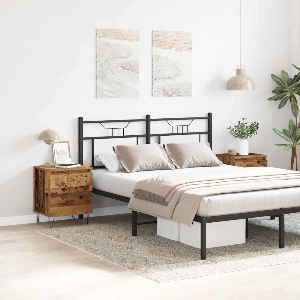 Cabinet de chevet avec tiroir 2 pcs Bois ancien 40 x 35 x 50 cm - XIOS