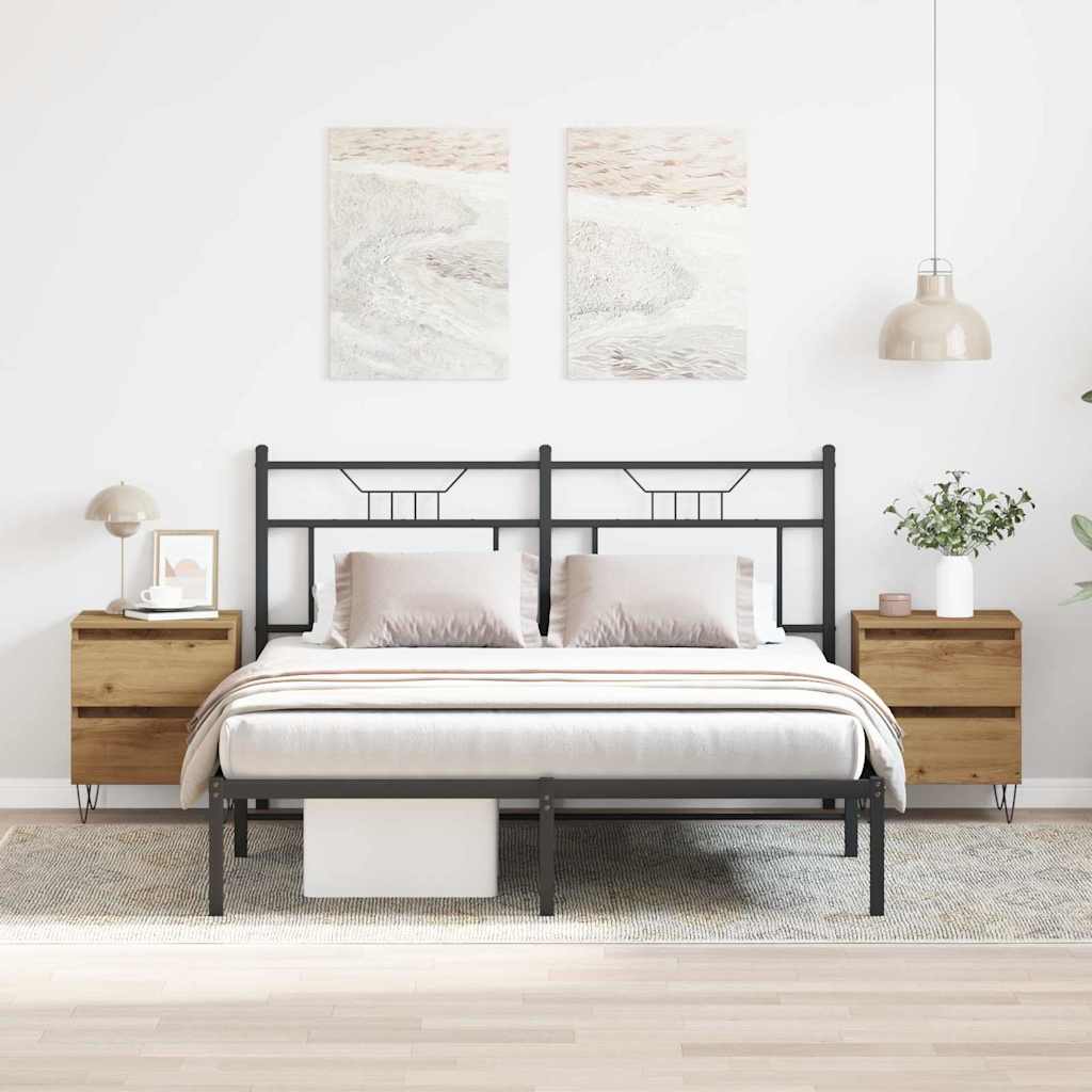 Cabinet de chevet 2 pcs chêne artisanal 40 x 35 x 50 cm