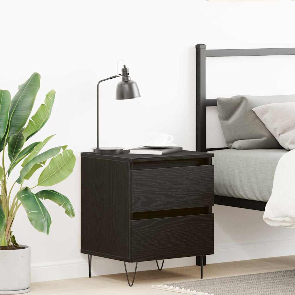 Cabinet de chevet Chêne noir 40 x 35 x 50 cm Bois d'ingénierie - XIOS