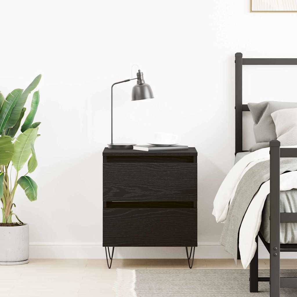 Cabinet de chevet Chêne noir 40 x 35 x 50 cm Bois d'ingénierie - XIOS