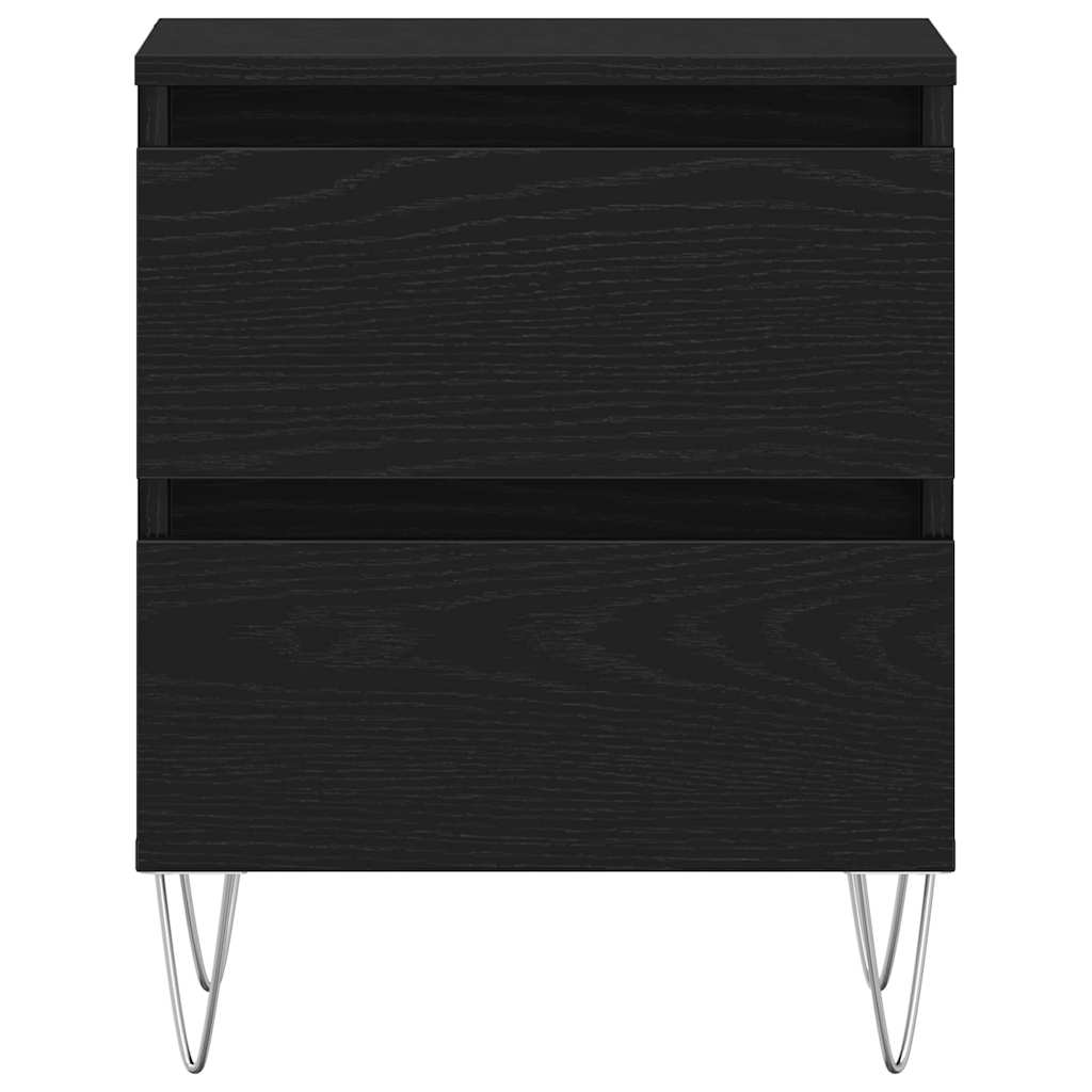 Cabinet de chevet avec tiroir 2 pcs Chêne noir 40 x 35 x 50 cm - XIOS