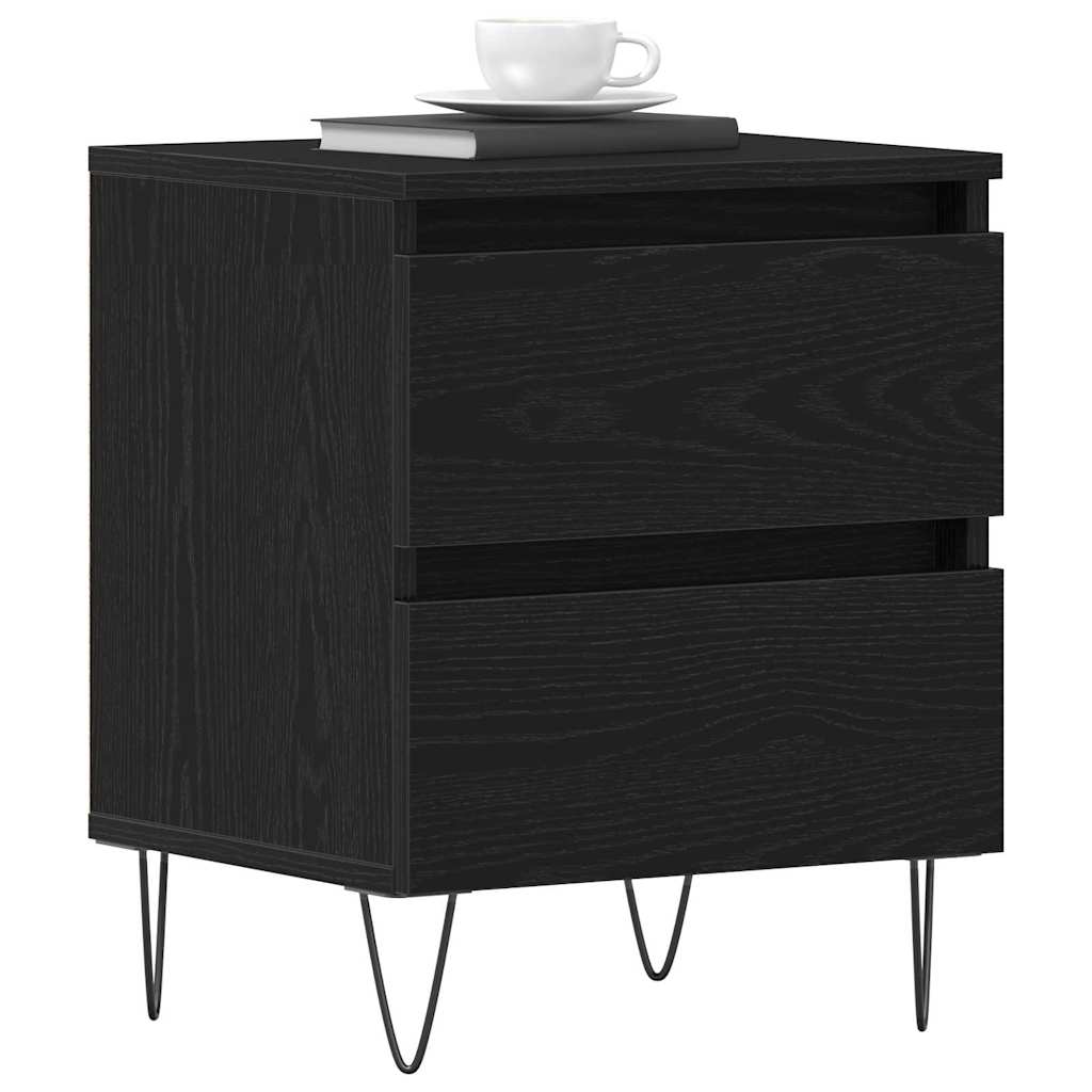 Cabinet de chevet avec tiroir 2 pcs Chêne noir 40 x 35 x 50 cm - XIOS