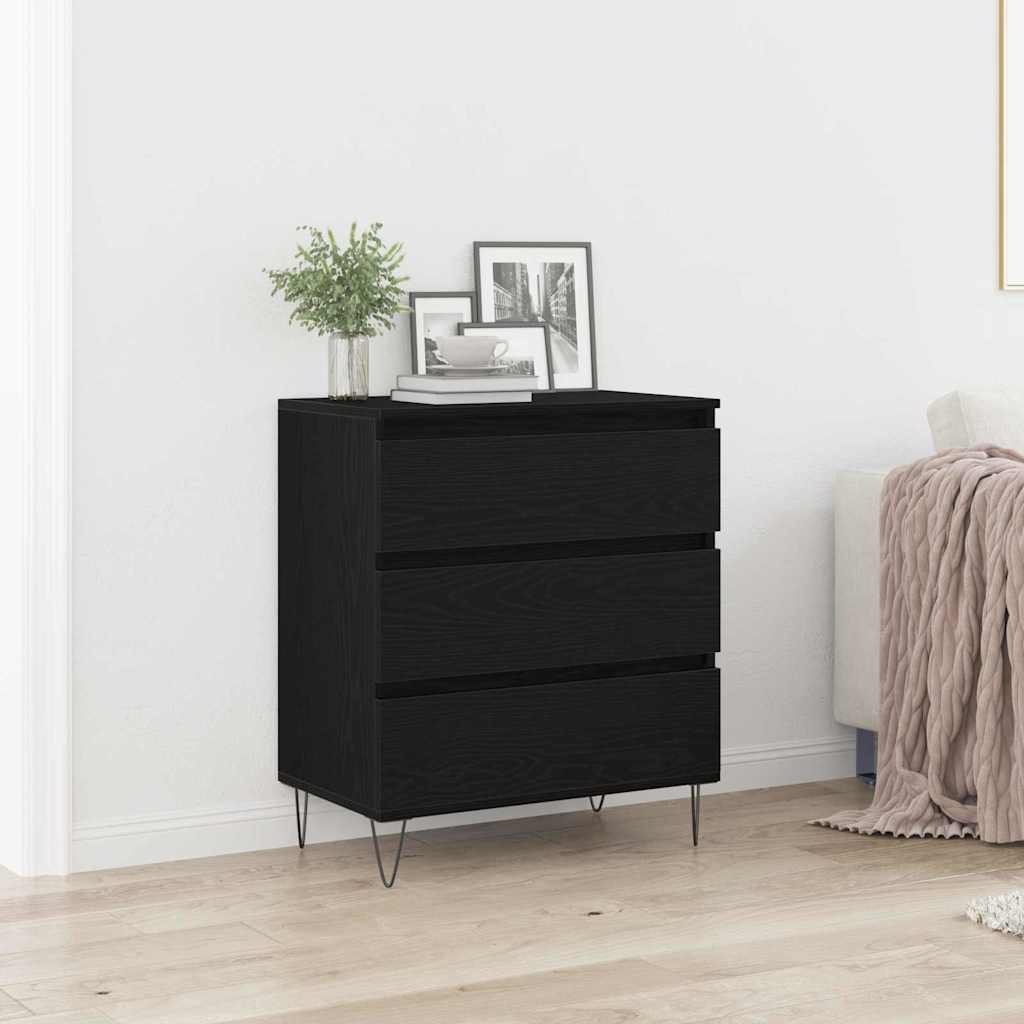Buffet avec tiroir Chêne noir 60 x 35 x 70 cm Bois d'ingénierie - XIOS
