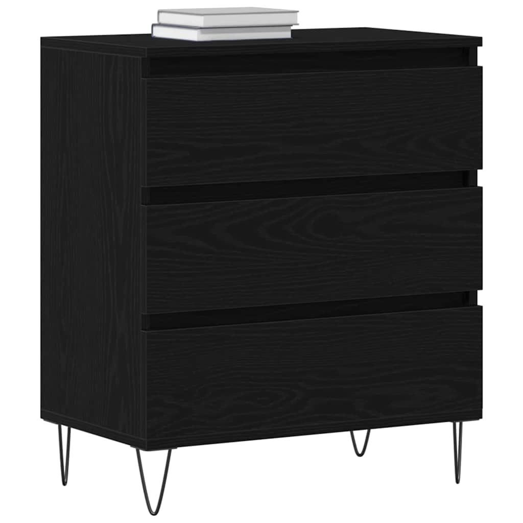 Buffet avec tiroir Chêne noir 60 x 35 x 70 cm Bois d'ingénierie - XIOS
