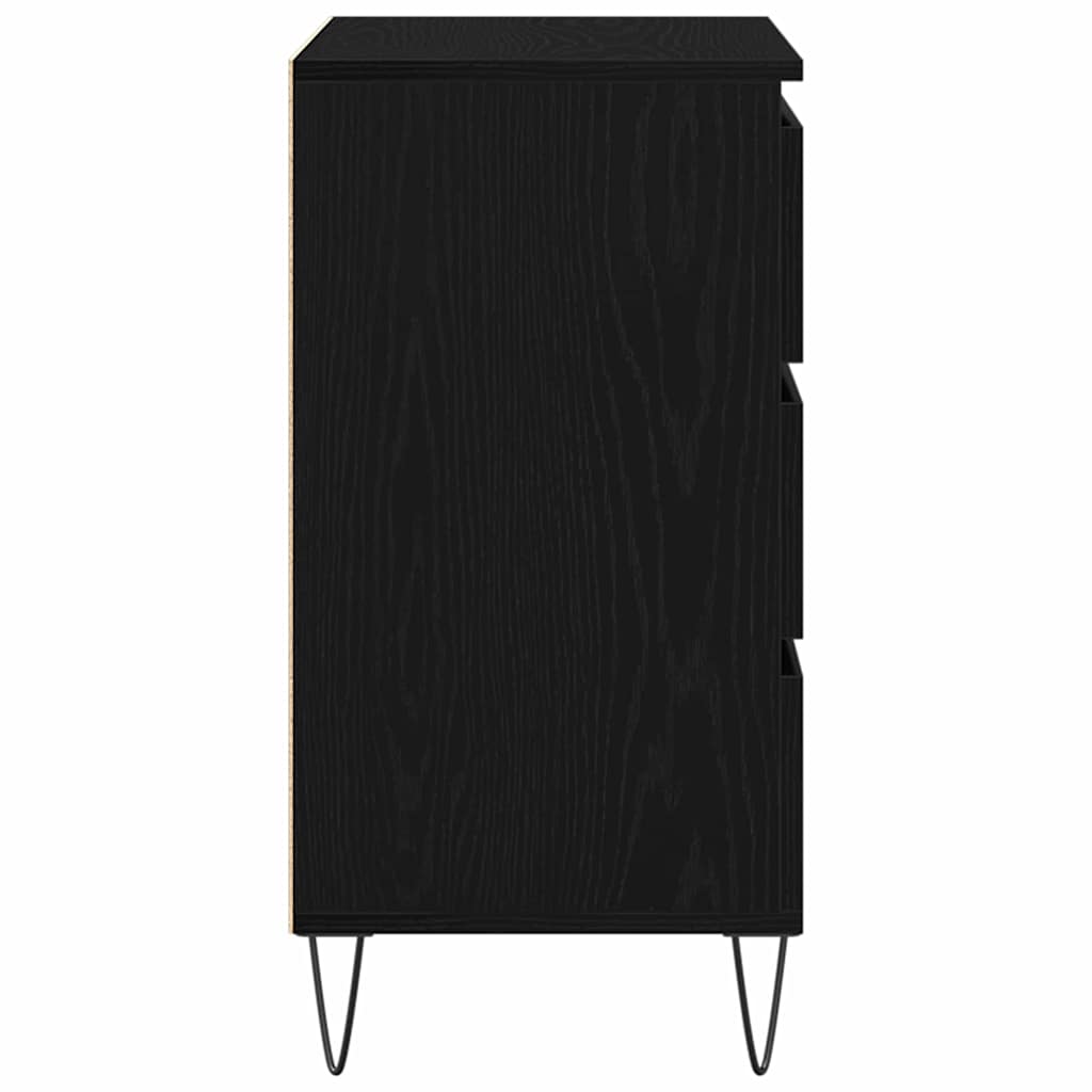 Buffet avec tiroir Chêne noir 60 x 35 x 70 cm Bois d'ingénierie - XIOS