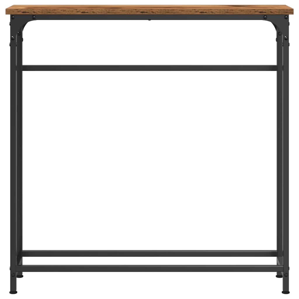 Table Console avec étagère Bois Ancien 75 x 19,5 x 75 cm - XIOS