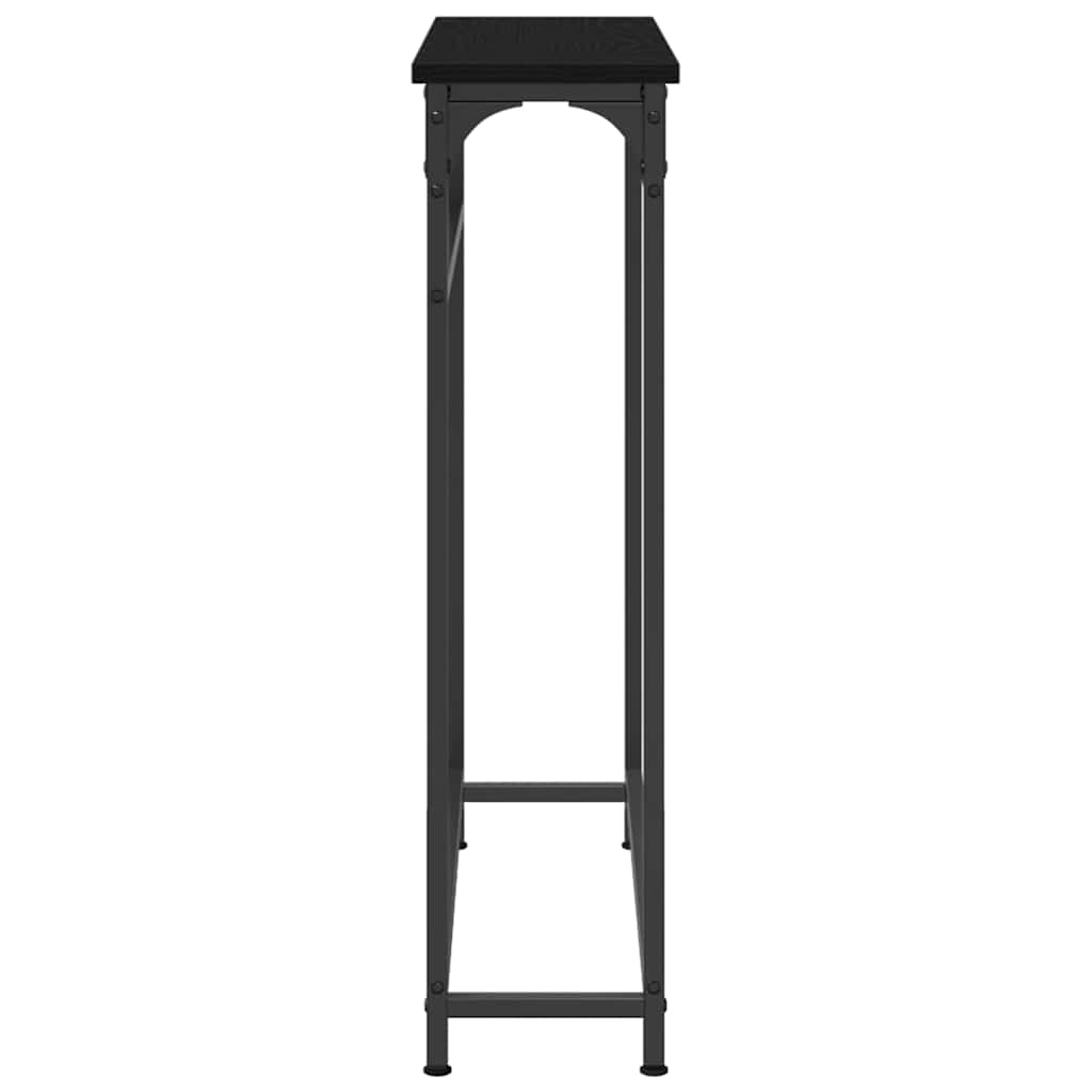 Table Console avec étagère Chêne noir 75 x 19,5 x 75 cm - XIOS