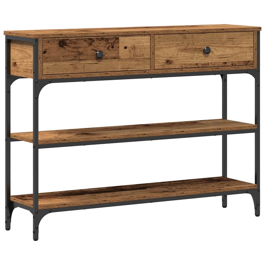 Table Console avec tiroir Bois ancien 100 x 25 x 75 cm - XIOS
