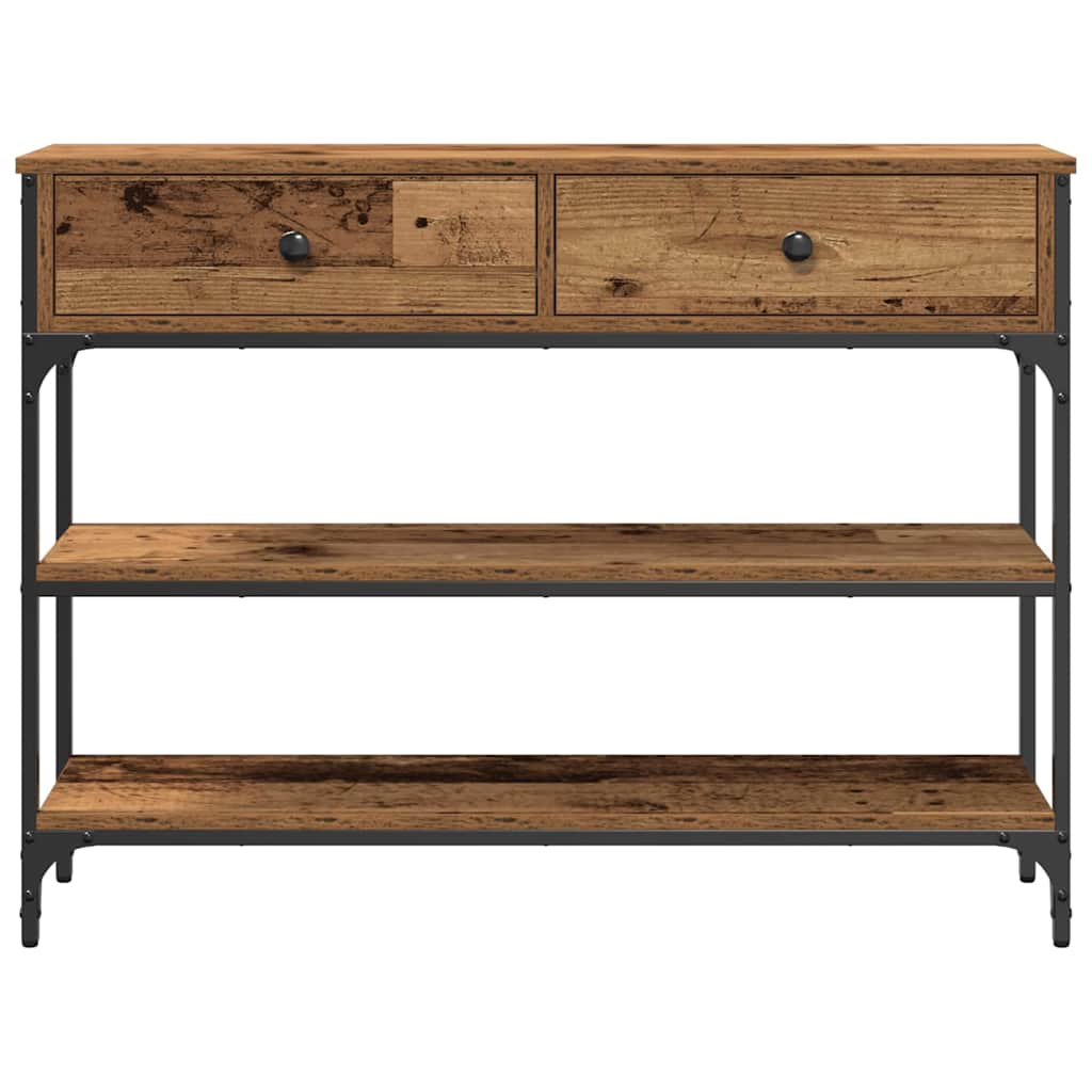 Table Console avec tiroir Bois ancien 100 x 25 x 75 cm - XIOS