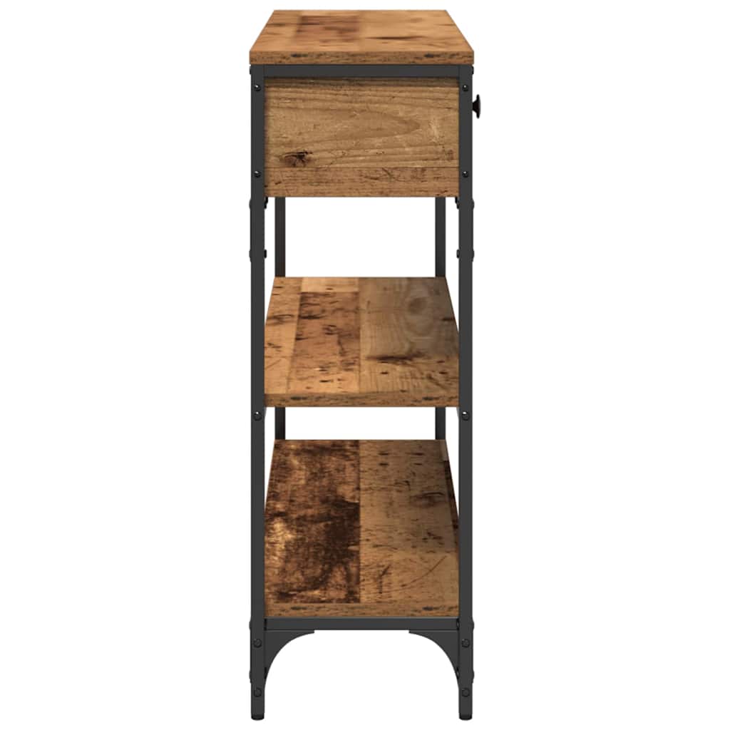 Table Console avec tiroir Bois ancien 100 x 25 x 75 cm - XIOS