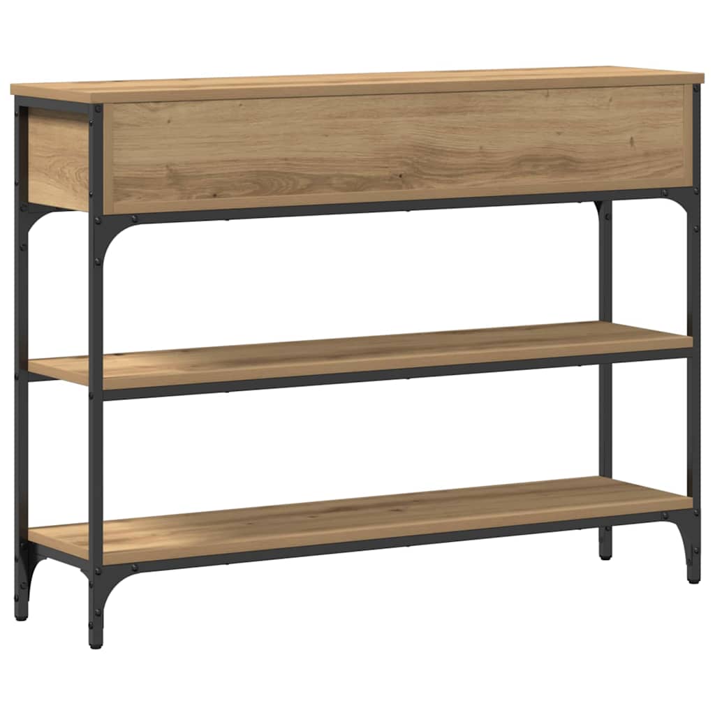 Table Console avec tiroir chêne artisanal 100 x 25 x 75 cm - XIOS