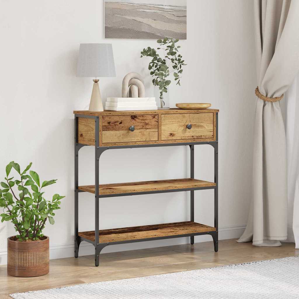Table Console avec tiroir Bois ancien 72,5 x 25 x 75 cm - XIOS