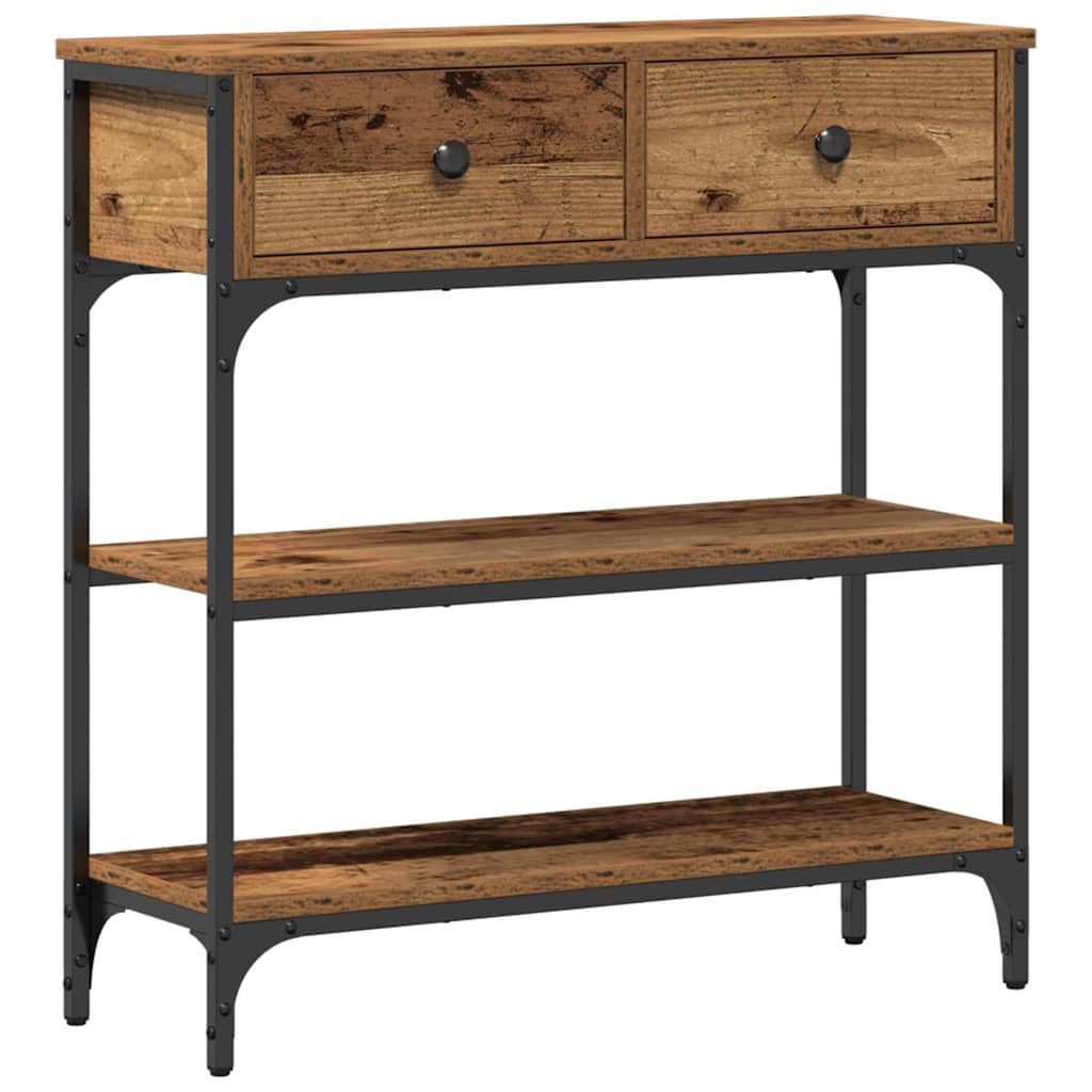 Table Console avec tiroir Bois ancien 72,5 x 25 x 75 cm - XIOS